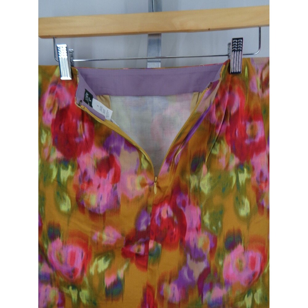 J Crew Floral Sateen Mini Skirt Size 10 Blurred Watercolor New - Picture 5 of 6